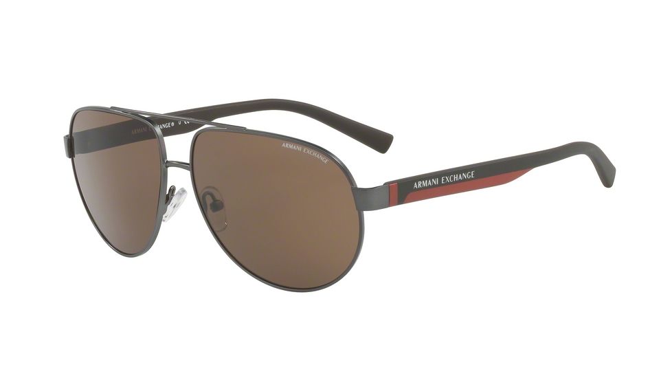 Armani Exchange AX2022S Progressive Prescription Sunglasses AX2022S-601773-60 - Lens Diameter 60 mm, Frame Color Matte Gunmetal