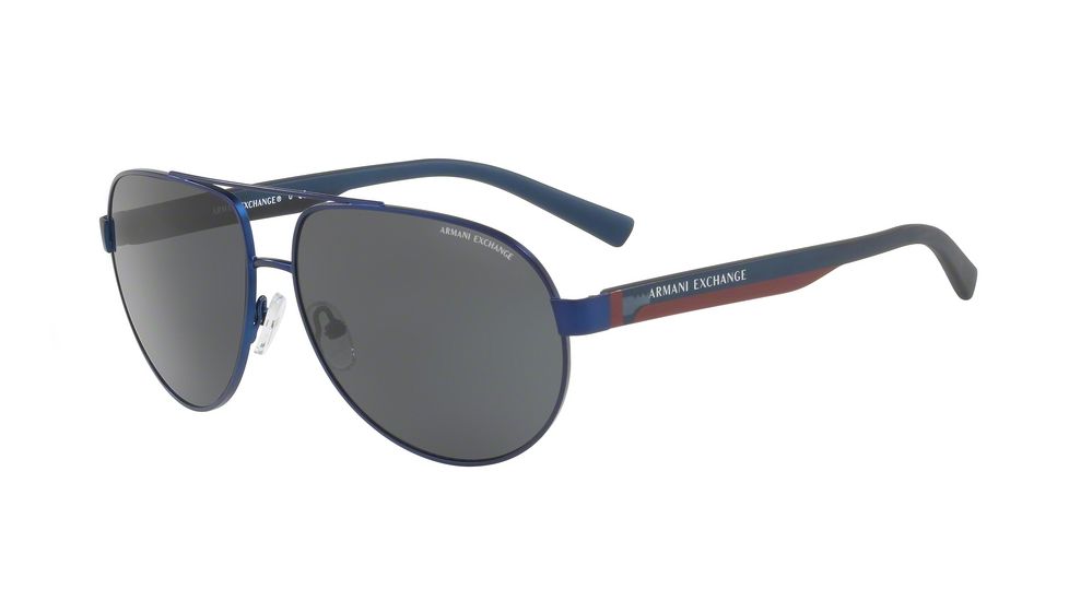 Armani Exchange AX2022S Progressive Prescription Sunglasses AX2022S-609987-60 - Lens Diameter 60 mm, Frame Color Matte Blue