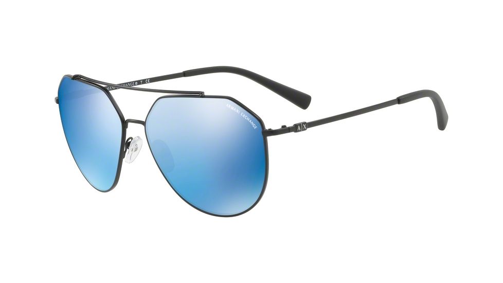 Armani Exchange AX2023S Progressive Prescription Sunglasses, 59mm, Matte Black, AX2023S-606355-59-PRO