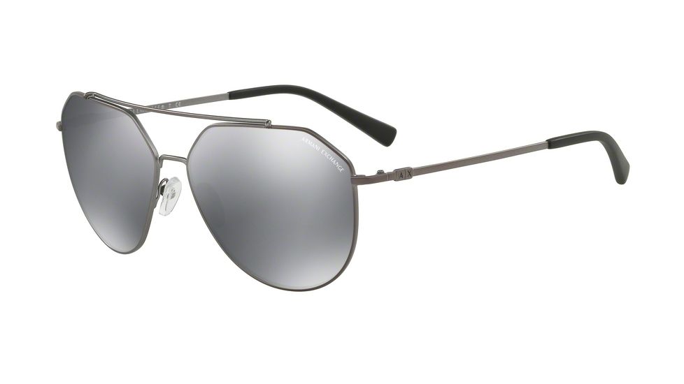 Armani Exchange AX2023S Progressive Prescription Sunglasses, 59mm, Matte Gunmetal, AX2023S-60886G-59-PRO