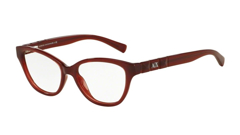 Armani Exchange AX3013 Progressive Prescription Eyeglasses 8111-52 - Berry Milky Frame
