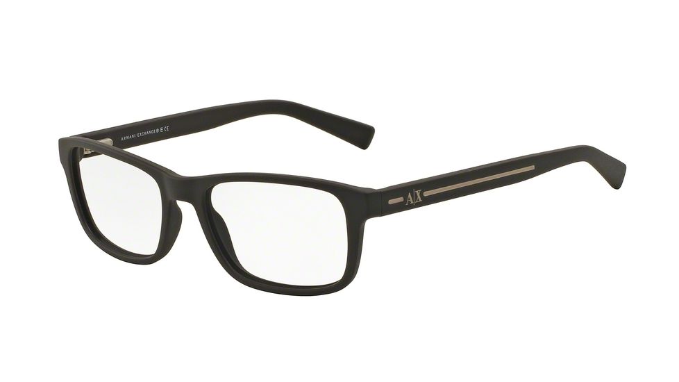 Armani Exchange AX3021 Progressive Prescription Eyeglasses 8062-54 - Matte Brown Frame