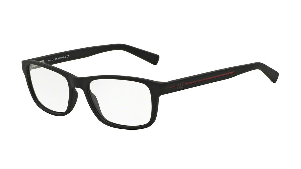 Armani Exchange AX3021 Progressive Prescription Eyeglasses 8078-54 - Matte Black Frame