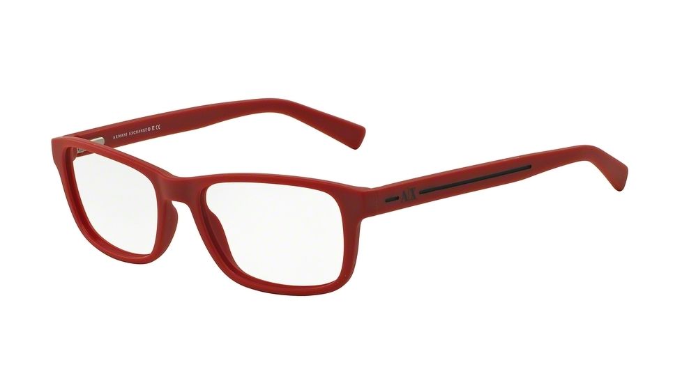 Armani Exchange AX3021 Progressive Prescription Eyeglasses 8155-54 - Matte Red Frame