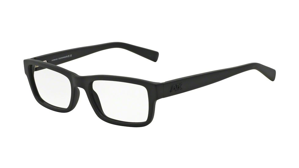 Armani Exchange AX3023 Single Vision Prescription Eyeglasses 8078-53 - Matte Black Frame