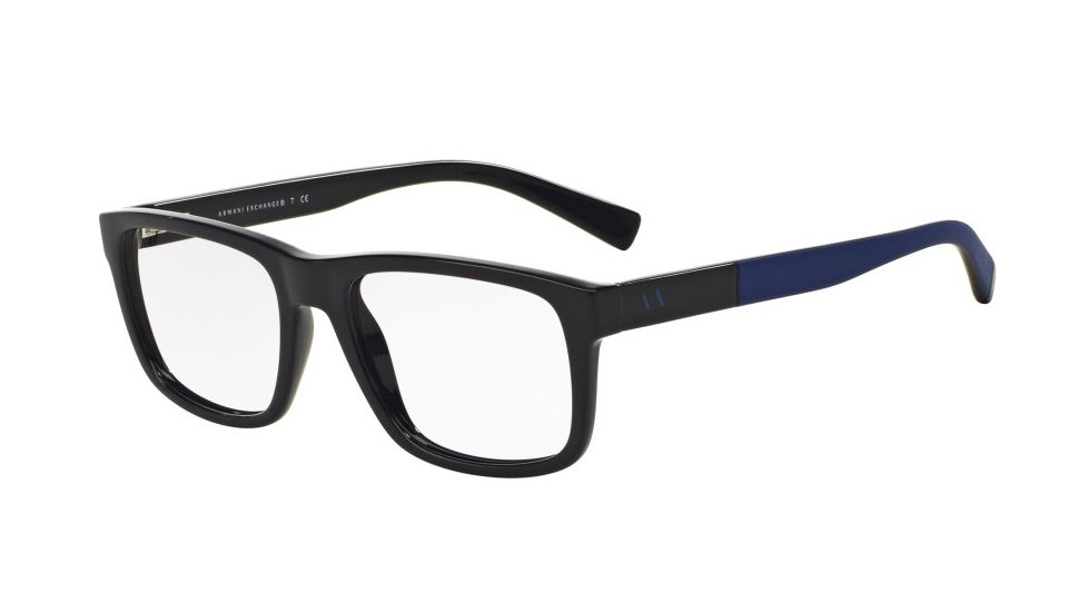 Armani Exchange AX3025F Progressive Prescription Eyeglasses 8177-53 - Dark Blue Frame
