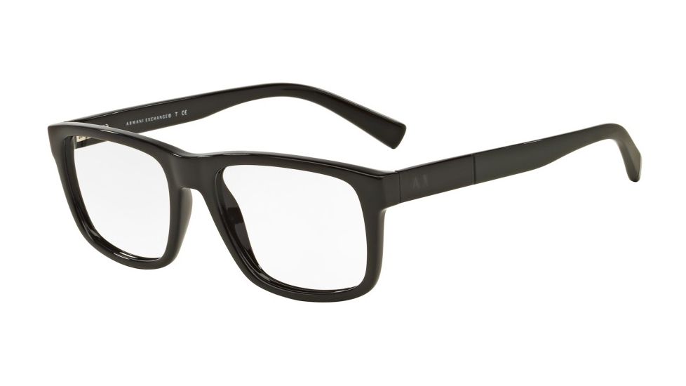 Armani Exchange AX3025F Progressive Prescription Eyeglasses 8178-53 - Black Frame