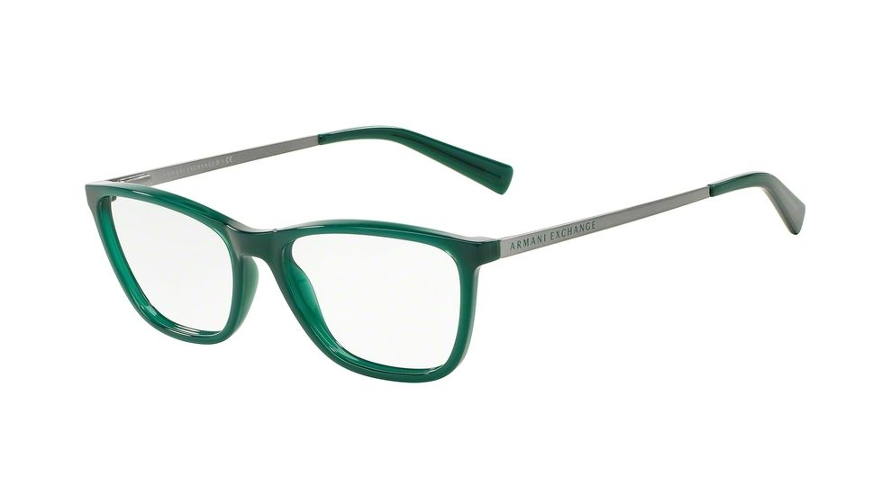 Armani Exchange AX3028 Progressive Prescription Eyeglasses 8170-53 - Alpine Green Milky Frame