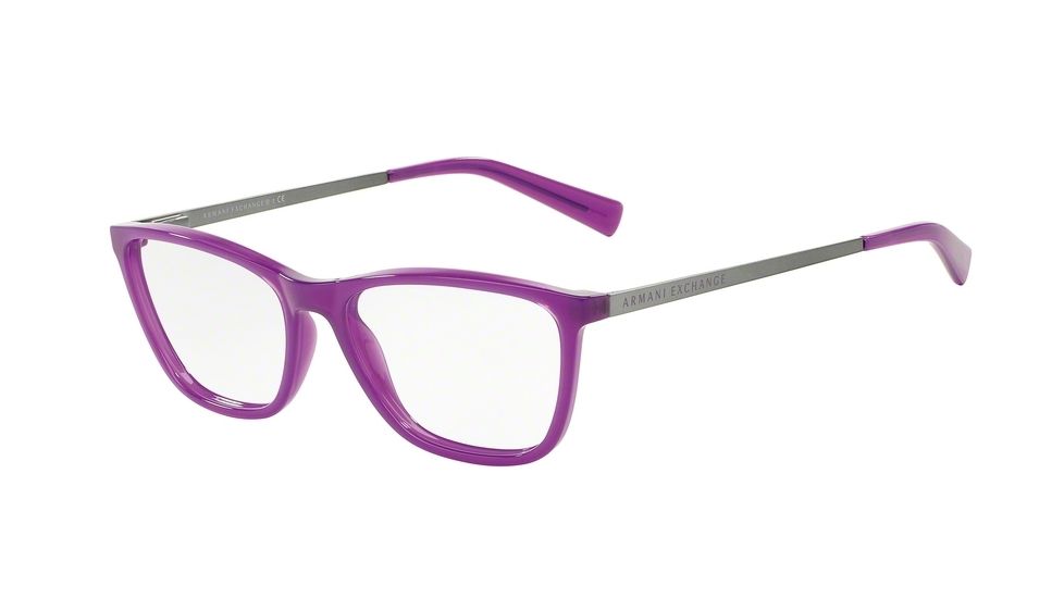 Armani Exchange AX3028 Progressive Prescription Eyeglasses 8171-53 - Purple Magic Milky Frame