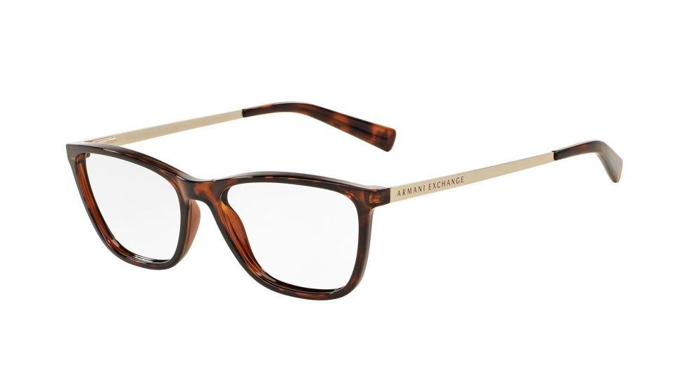Armani Exchange AX3028F Progressive Prescription Eyeglasses 8037-53 - Tortoise Frame