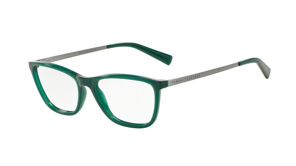 Armani Exchange AX3028F Progressive Prescription Eyeglasses 8170-53 - Alpine Green Milky Frame