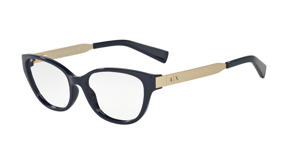 Armani Exchange AX3033F Single Vision Prescription Eyeglasses 8197-54 - Blue Navy Frame