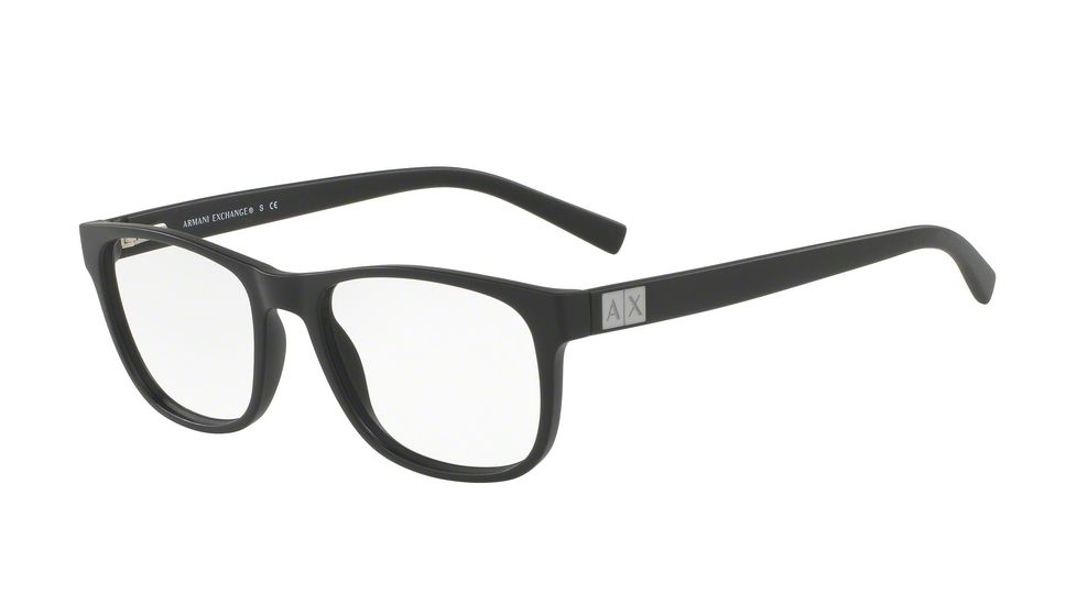 Armani Exchange AX3034F Progressive Prescription Eyeglasses 8078-54 - Matte Black Frame