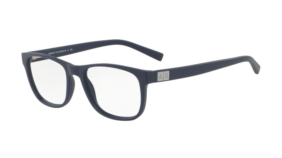 Armani Exchange AX3034F Progressive Prescription Eyeglasses 8157-54 - Matte Navy/dark Sea Frame