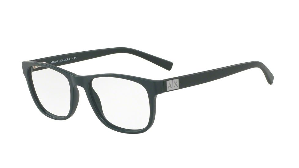Armani Exchange AX3034F Progressive Prescription Eyeglasses 8196-54 - Matte Dark Green Frame