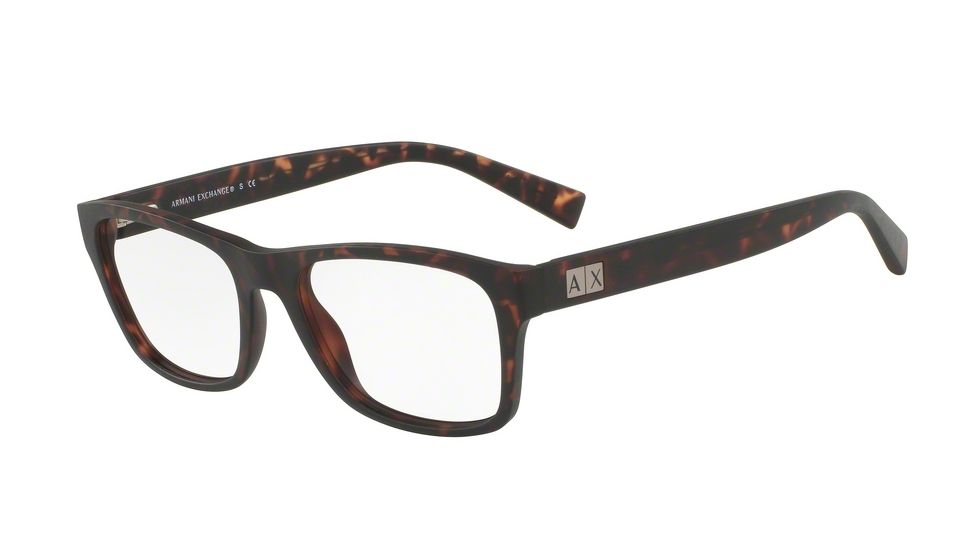 Armani Exchange AX3039 Progressive Prescription Eyeglasses 8029-54 - Matte Tortoise Frame