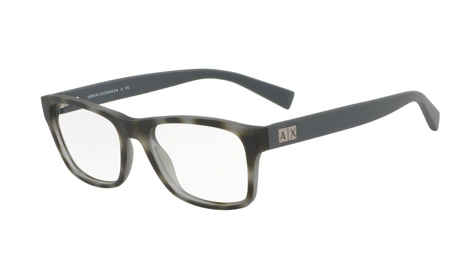 Armani Exchange AX3039 Progressive Prescription Eyeglasses 8203-54 - Matte Havana Smoked Pearl Frame