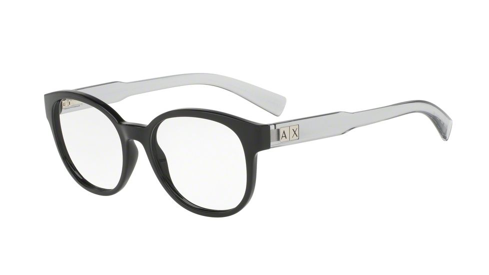 Armani Exchange AX3040F Single Vision Prescription Eyeglasses 8207-53 - Matte Black Frame