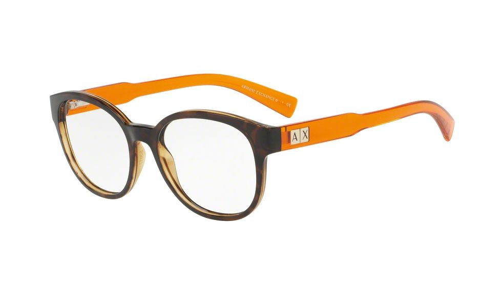 Armani Exchange AX3040F Single Vision Prescription Eyeglasses 8208-53 - Matte Tortoise Frame