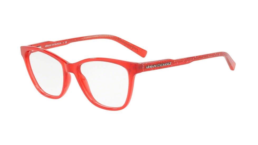 Armani Exchange AX3044 Progressive Prescription Eyeglasses 8223-53 - Opal Red Frame