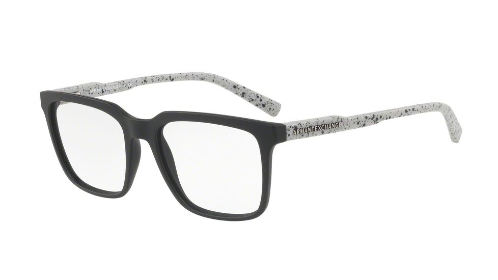 Armani Exchange AX3045 Single Vision Prescription Eyeglasses 8078-55 - Matte Black Frame