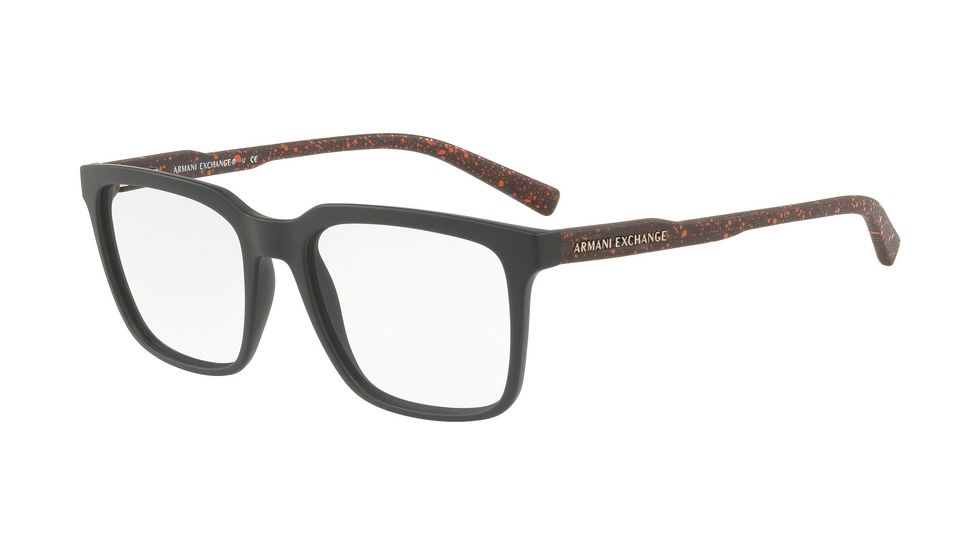 Armani Exchange AX3045 Single Vision Prescription Eyeglasses 8224-55 - Matte Brown Frame