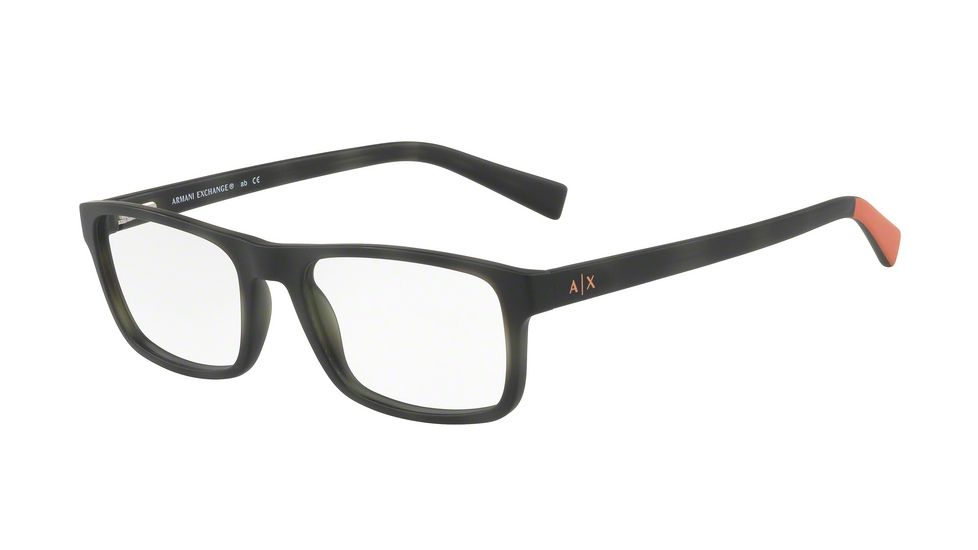 Armani Exchange AX3046 Progressive Prescription Eyeglasses 8228-54 - Matte Havana dark Moss Frame