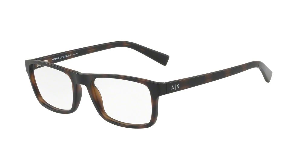 Armani Exchange AX3046 Progressive Prescription Eyeglasses 8231-54 - Matte Havana Frame