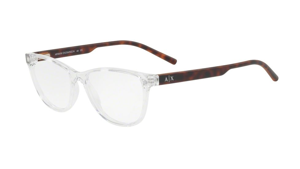 Armani Exchange AX3047F Bifocal Prescription Eyeglasses 8235-54 - Transparent Crystal Frame