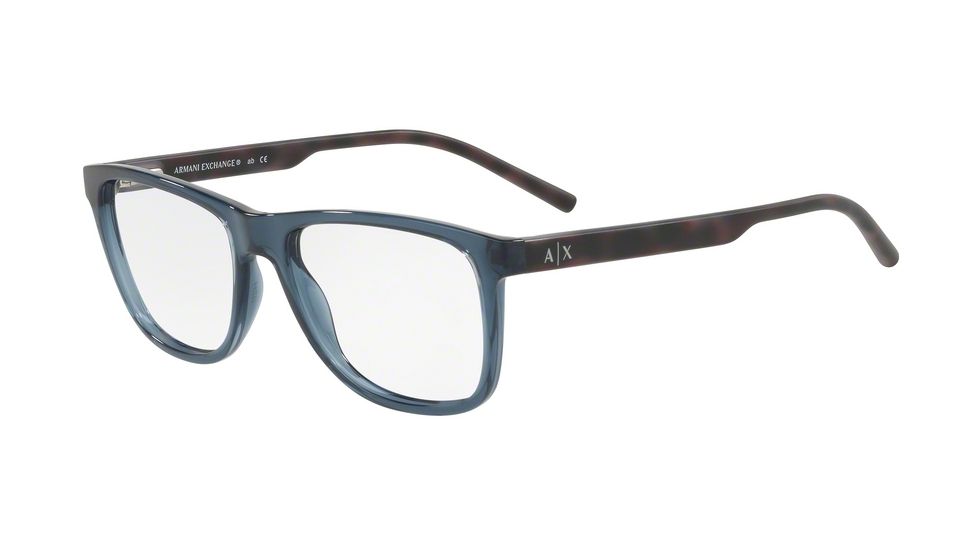 Armani Exchange AX3048F Bifocal Prescription Eyeglasses 8238-56 - Transparent Blue Dress Frame