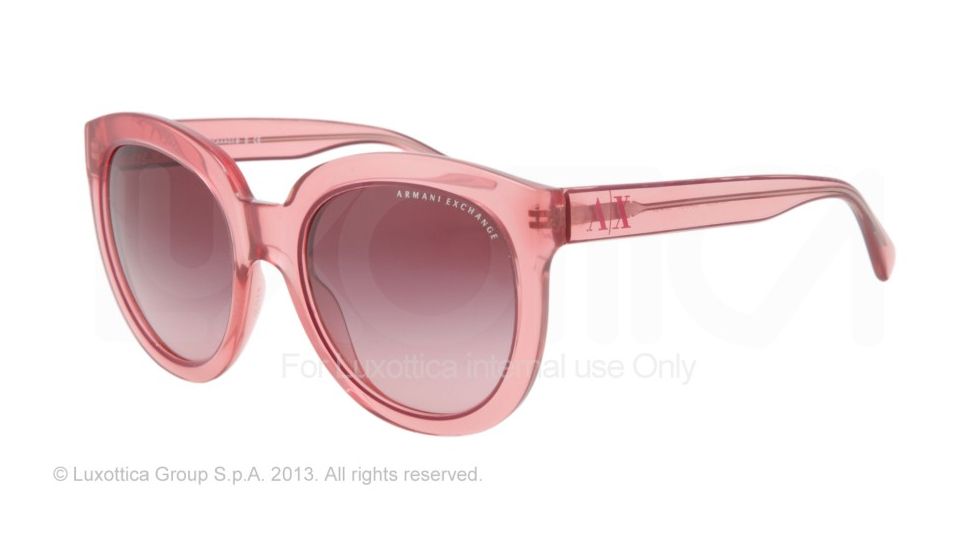 Armani Exchange AX4003 Single Vision Prescription Sunglasses AX4003-80408H-53 - Lens Diameter 53 mm, Frame Color Wild Thistle Transparent