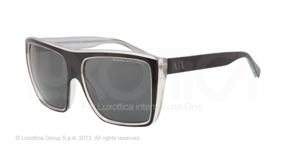 Armani Exchange AX4004 Bifocal Prescription Sunglasses AX4004-800687-59 - Lens Diameter 59 mm, Frame Color Black/mirage Grey