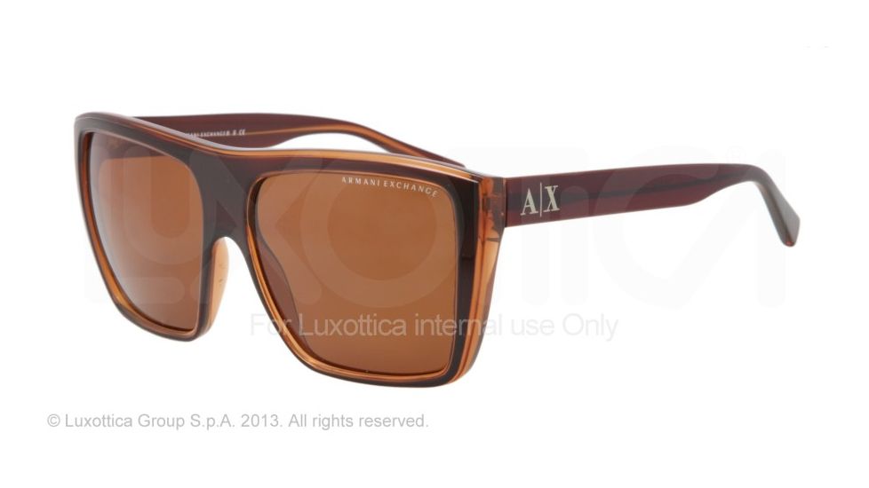 Armani Exchange AX4004 Bifocal Prescription Sunglasses AX4004-801273-59 - Lens Diameter 59 mm, Frame Color Brown/champagne