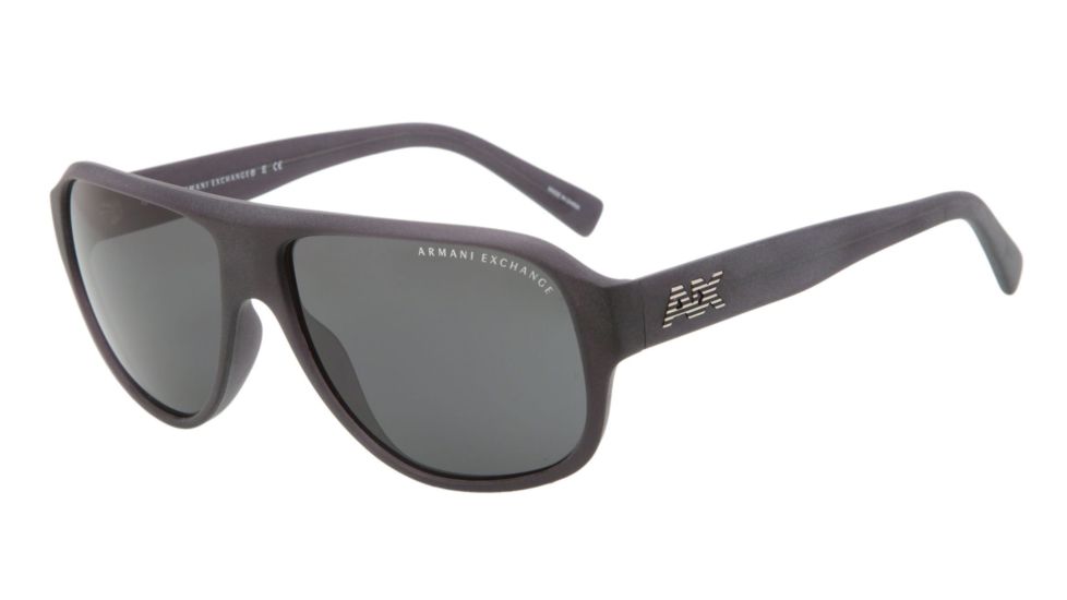 Armani Exchange AX4005 Progressive Prescription Sunglasses AX4005-802087-58 - Lens Diameter 58 mm, Frame Color Matte Black Transparent