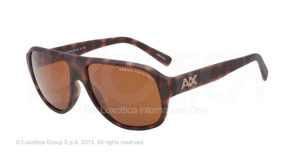 Armani Exchange AX4005 Progressive Prescription Sunglasses AX4005-802973-58 - Lens Diameter 58 mm, Frame Color Matte Tortoise