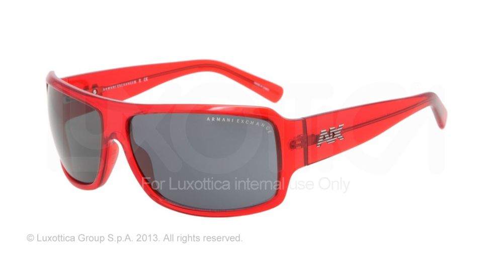 Armani Exchange AX4007 Single Vision Prescription Sunglasses AX4007-802787-64 - Lens Diameter 64 mm, Frame Color Matte Samba Transparent