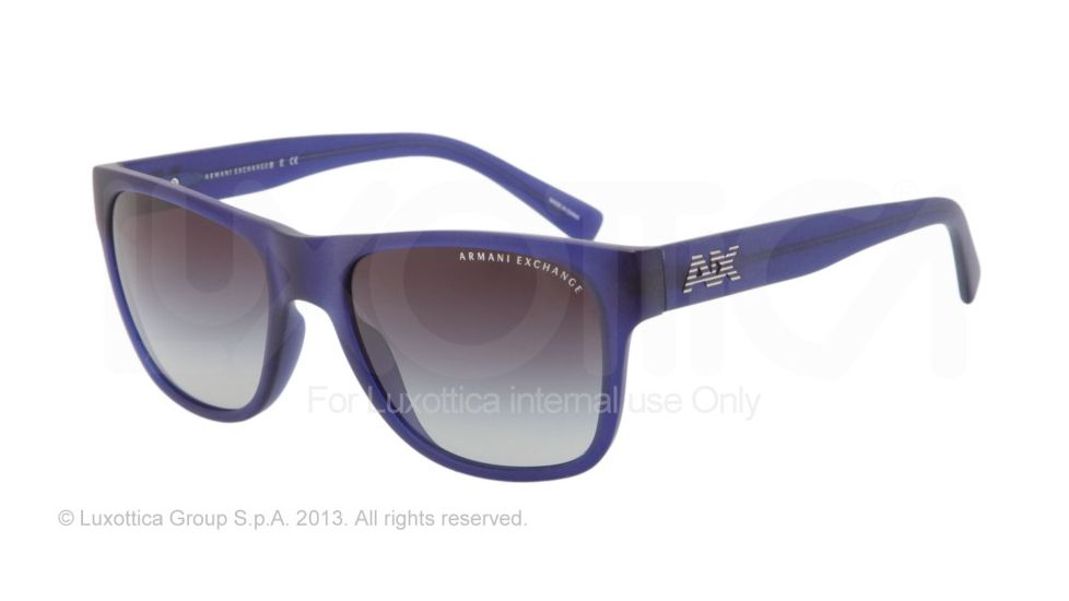 Armani Exchange AX4008 Single Vision Prescription Sunglasses AX4008-802511-56 - Lens Diameter 56 mm, Frame Color Matte Marine Transparent