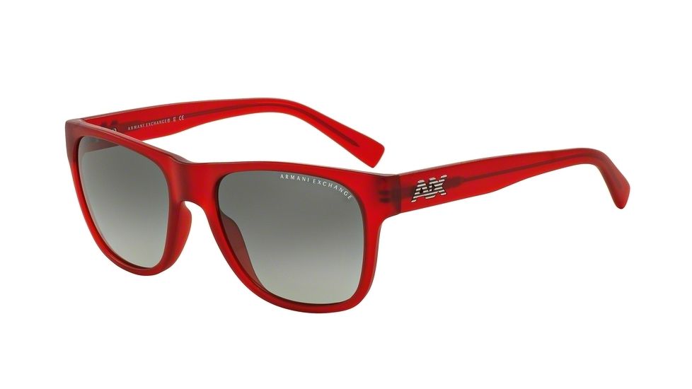Armani Exchange AX4008 Single Vision Prescription Sunglasses AX4008-802711-56 - Lens Diameter 56 mm, Frame Color Matte Samba Transparent