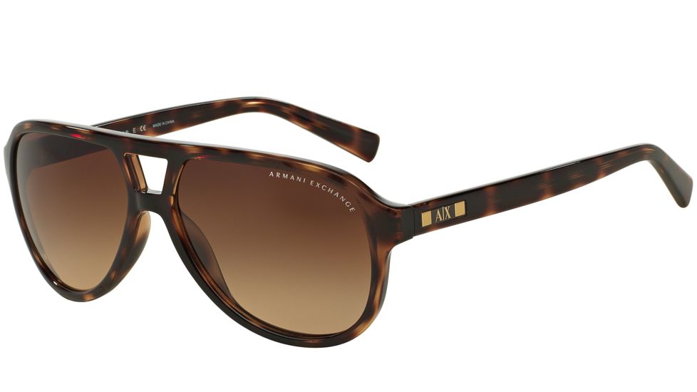 Armani Exchange AX4011 Progressive Prescription Sunglasses AX4011-803713-59 - Lens Diameter 59 mm, Frame Color Tortoise