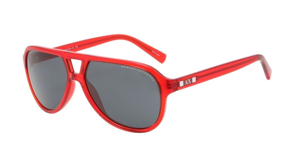 Armani Exchange AX4011 Progressive Prescription Sunglasses AX4011-803687-59 - Lens Diameter 59 mm, Frame Color Samba Transparent