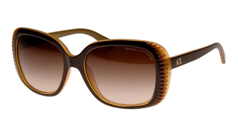 Armani Exchange AX4014 Single Vision Prescription Sunglasses AX4014-806213-57 - Lens Diameter 57 mm, Frame Color Phantom/sand