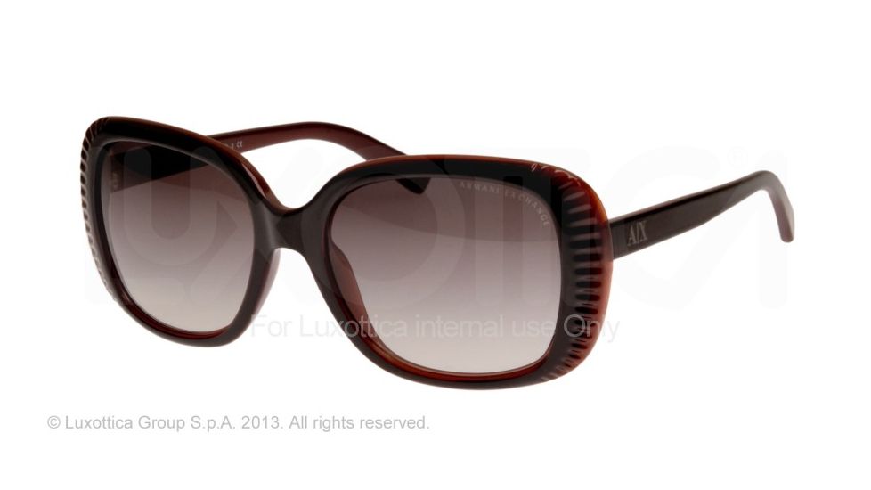 Armani Exchange AX4014 Single Vision Prescription Sunglasses AX4014-805911-57 - Lens Diameter 57 mm, Frame Color Black/berry