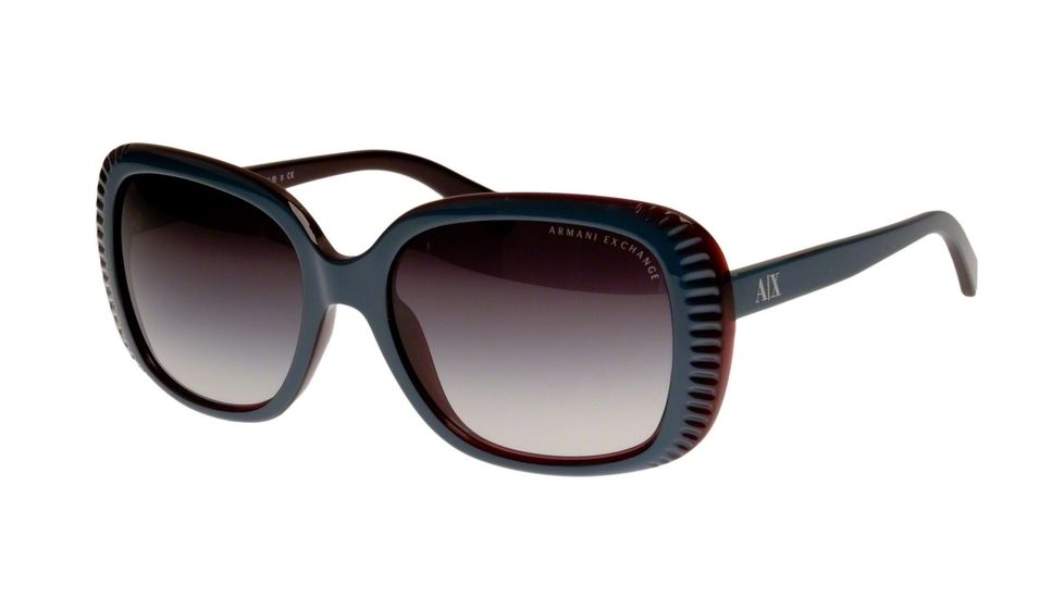 Armani Exchange AX4014 Single Vision Prescription Sunglasses AX4014-806011-57 - Lens Diameter 57 mm, Frame Color Ocean Teal/burgundy