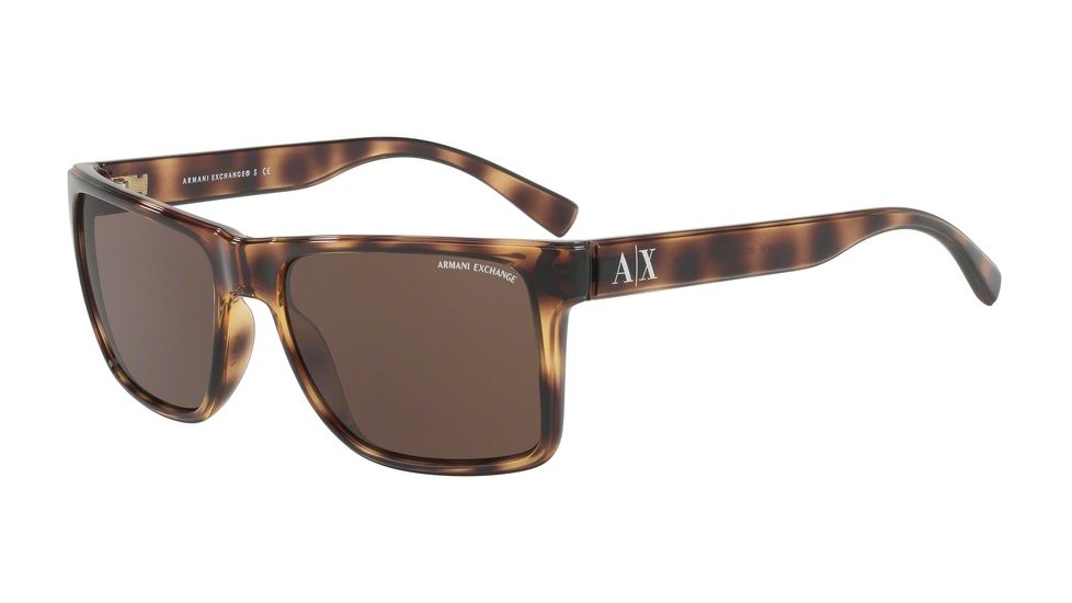 Armani Exchange AX4016 Progressive Prescription Sunglasses AX4016-803773-57 - Lens Diameter 57 mm, Frame Color Havana