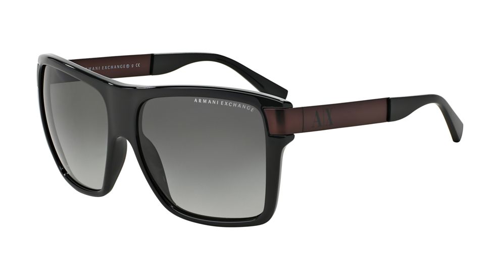 Armani Exchange AX4018 Progressive Prescription Sunglasses AX4018-800411-59 - Lens Diameter 59 mm, Frame Color Black