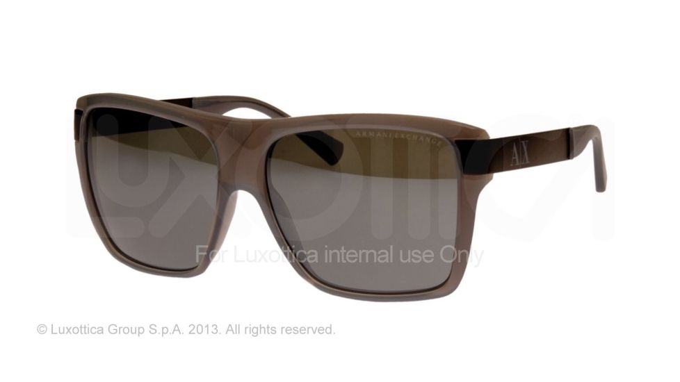 Armani Exchange AX4018 Progressive Prescription Sunglasses AX4018-80476G-59 - Lens Diameter 59 mm, Frame Color Blue Grey Milky