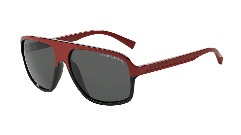 Armani Exchange AX4020S Single Vision Prescription Sunglasses AX4020S-806887-61 - Lens Diameter 61 mm, Frame Color Black/samba