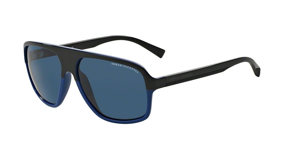 Armani Exchange AX4020S Single Vision Prescription Sunglasses AX4020S-806972-61 - Lens Diameter 61 mm, Frame Color Deep Ultramarine/black