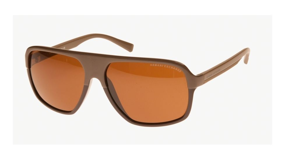 Armani Exchange AX4020S Single Vision Prescription Sunglasses AX4020S-808673-61 - Lens Diameter 61 mm, Frame Color Phantom/capers