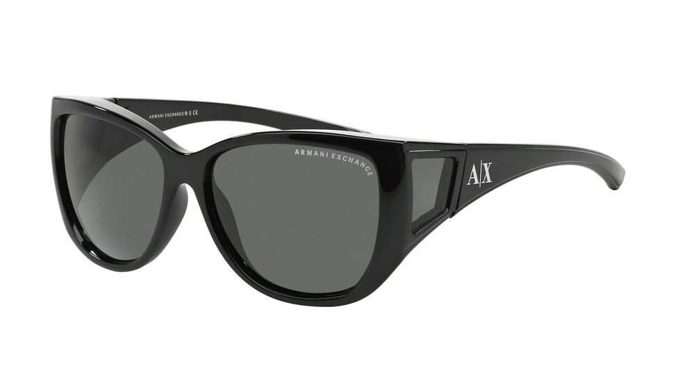 Armani Exchange AX4023S Progressive Prescription Sunglasses AX4023S-800487-58 - Lens Diameter 58 mm, Frame Color Black